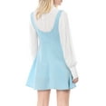 thumbnail image 2 of DARING DIVA Women's Above Knee Hem Suspender Skirt Dress M Sky Blue, 2 of 6