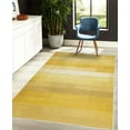 thumbnail image 4 of Palette Decorative Rug, Abstract Vortex Swirls and Shapes Pattern Vibrant Pastel Color Gradients, Quality Carpet for Bedroom Dorm and Living Room, 6 Sizes, Mustard White, by Ambesonne, 4 of 4
