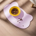thumbnail image 4 of ACDANC Cat Food Mat And Water Mat,Silicone Pet Feeding Mat for Food And Water Bowls,Nonslip Cats And Dogs Food Placemat Tray,Raised Edges to Prevent Water Spills on Floors 10.24"X16.54", 4 of 7