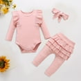 thumbnail image 2 of Gibobby Baby Girl Clothes Outfits Cute Flower Romper Daisy Pant Fall Winter Newborn Outfit Sets Baby Girl Winter Clothes(Pink,12-18 Months), 2 of 5