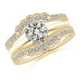 thumbnail image 4 of ANGARA Natural 0.07 Ct. Diamond Fashion Ring in 14K Yellow Gold for Women (Ring Size: 6), 4 of 11