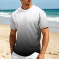 thumbnail image 2 of JAJAHO Graphic Tees Men Gradient T Shirt Casual Summer Short Sleeve Loose Fit Crew Neck Tshirts Stylish Tops, 2 of 4