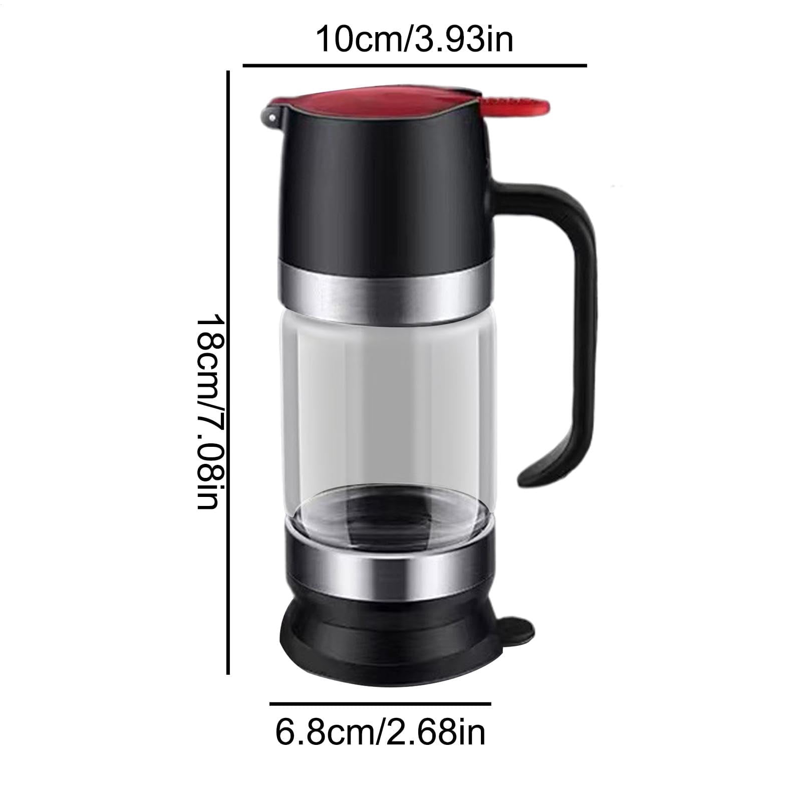 Coffee Honey Dispenser - Glass Syrup Dispenser Jar, Tea Push Honey Container | Convenient Coffee Syrup Dispenser with Handle, Honey Glass Container Maple Syrup Jar Dispenser for Coffee or Tea