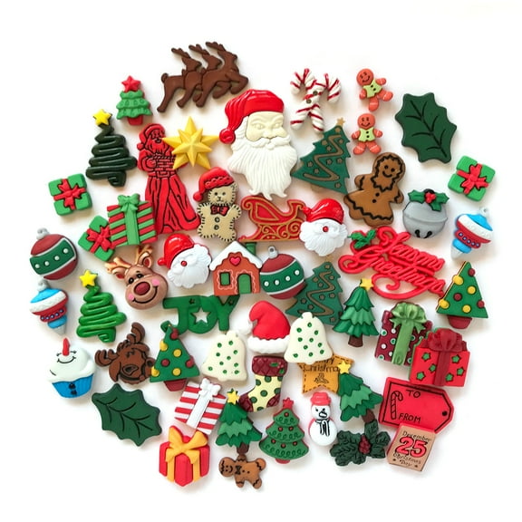 Buttons Galore Christmas Embellishment Super Value Pack 100 Buttons