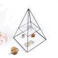 thumbnail image 2 of Glass Geometric Terrarium Faceted Tabletop Plants Container Bronze, 2 of 8