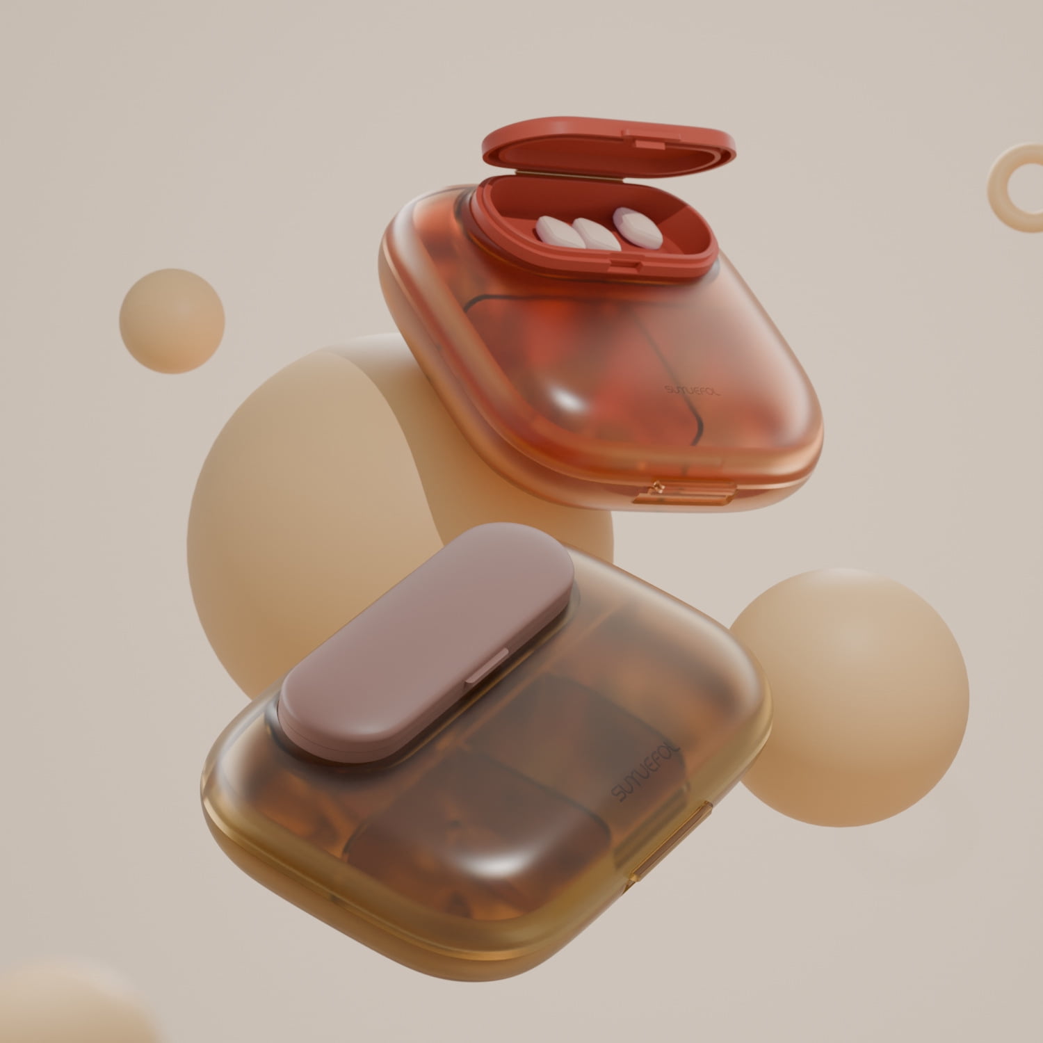 Daily Portable Mini Pill Box 3 Times a Day Medicine Organizer Portable Tablet Pill Vitamin Supplement Storage Case