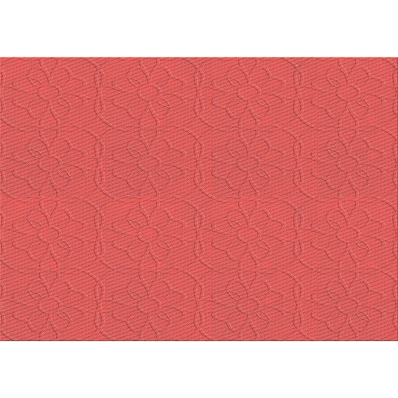 Ahgly Company Indoor Rectangle Patterned Ferrari Red Area Rugs, 7' x 9'