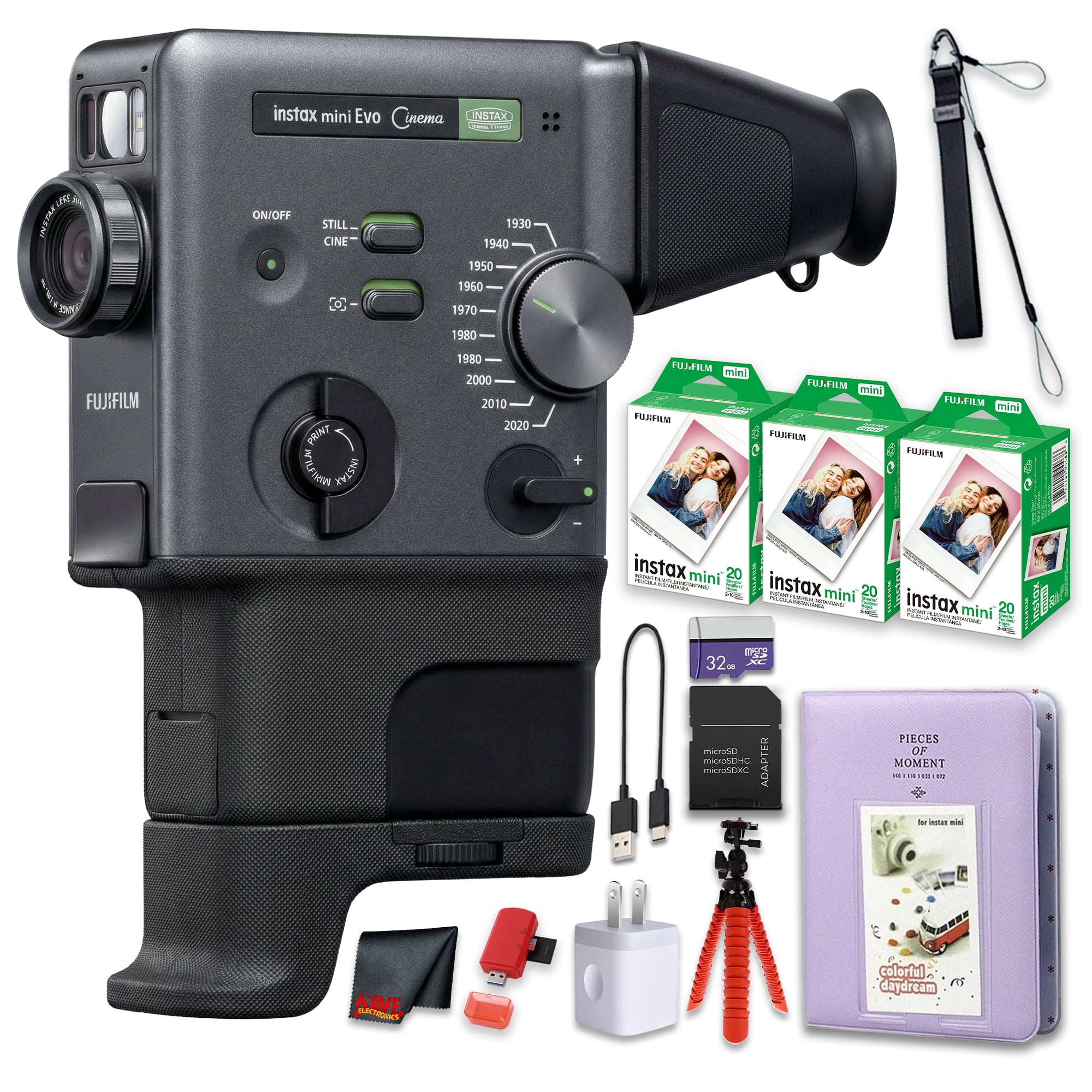 FUJIFILM INSTAX MINI EVO Limited Edition Instant Camera (Titanium