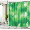thumbnail image 4 of Ambesonne Abstract Shower Curtain, Green Colors Bokeh Rounds, 69"Wx84"L, Green, 4 of 4