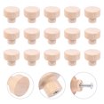 thumbnail image 4 of Shisuyan Wardrobe Door Handles Beige 20Set 1.2in Wood Round Replacement, 4 of 9