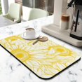 thumbnail image 2 of 2 Pack Washable Rubber Sunflower Cute Floral Dish Drying Mats for Kitchen Counter Home Large Coffee Bar Pad Accessories and Decor for Utensils Stemware (2pcs 19.5''x12''), 2 of 6