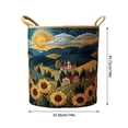 thumbnail image 3 of Quilted Fabric Storage Organizer For Home Versatile Laundry Hamper Holds Blankets Books And, 3 of 6
