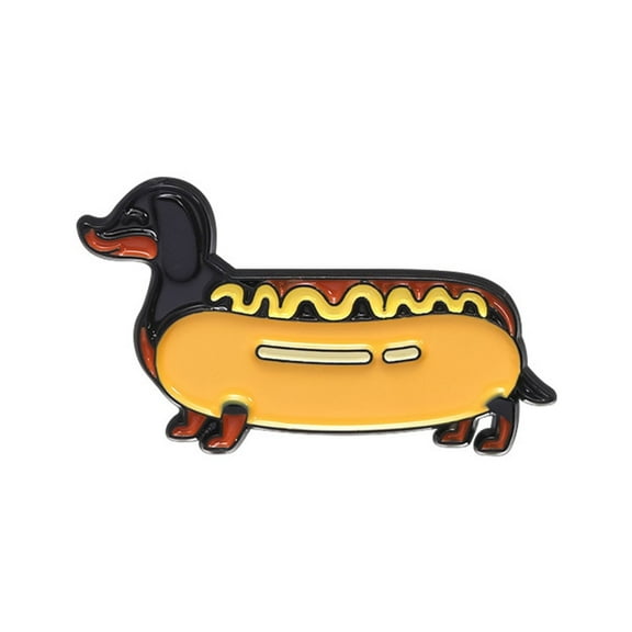 KCAHPAN Colorful Hamburger And Hot Dogs Brooch Pin Craft from Sturdy Zines Alloy Materials Accessory for Long Time Use Styles