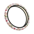thumbnail image 2 of Daiia Snowflakes Santa Claus Steering Wheel Cover Auto Steering Wheel Covers Breathable Anti-Slip Steering Wheels Car Interior Decor Accessories for Men Women Universal 15 Inch, 2 of 8