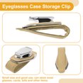 thumbnail image 6 of Unique Bargains Car Sunglasses Clip Universal Sun Visor Sunglasses Holder for Car Metal Suede Beige 9.5x5.3cm 1 Pcs, 6 of 7
