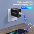 thumbnail image 5 of Type-C Charger Fast Charging Block,20W Power Adapter, Ultra Fast Charging for Samsung Galaxy S24 S23 S22 S21 Ultra/S20 Ultra/Note 20 Ultra and Other Devices (Black)(US), 5 of 8