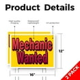 thumbnail image 2 of Mechanic Wanted Yard Sign 2 Pack of 12 Inch x 16 Inch Double Sided Weatherproof Heavy-Duty Plastic with Stake | Hiring Notice, Professional Auto Shops, Bold Display | Made in USA, 2 of 7