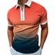 thumbnail image 2 of Txlixc - Polo de manga corta para hombre, cuello vuelto, diseño de patchwork, color degradado, con cremallera, informal Txlixc  Estilo de ocio, 2 of 9