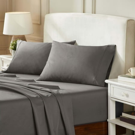 Superior Cotton 850 Thread Count Duvet Cover Set, Full/Queen, Gray