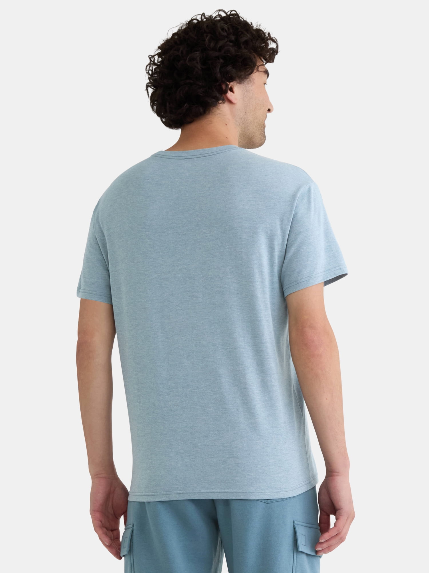 Athletic Works Men's Solid Tri Blend Tee with Short Sleeves, Sizes XS-4XLT