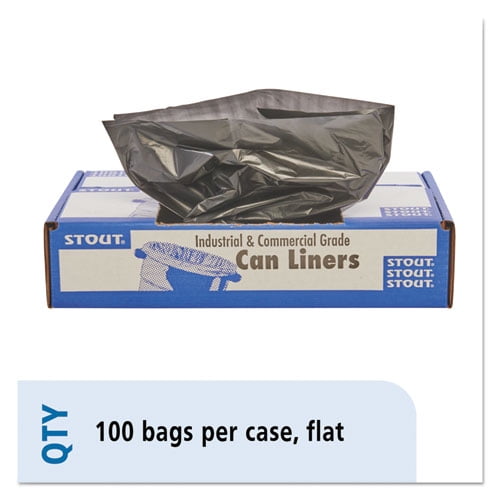 Total Recycled Content Plastic Trash Bags, 33 gal, 1.3 mil, 33