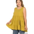 thumbnail image 3 of Zenana Women & Plus Summer Casual Sleeveless Tiered Ruffle Tunic Peplum Tank Top, 3 of 4