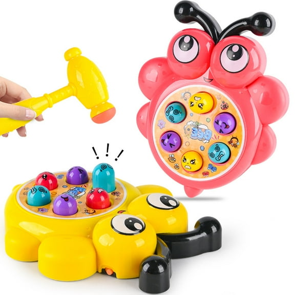 Esaierr 2-6 Years Toddler Toys Kids Bee Whack a Mole Game Toys Boys Girls Sound Light Music Knocking Toys Stress Relieving Toys