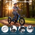 thumbnail image 5 of MOONCOOL FT1 Folding Electric Tricycle for Adults,48V 14.5Ah UL2849 (By SGS) Removable battery, 500W Motor,7-Speed,20" x 4.0" Fat Tire 3 Wheel Off-Road Electric Bike W/ Differential Gear,60 miles, 5 of 13