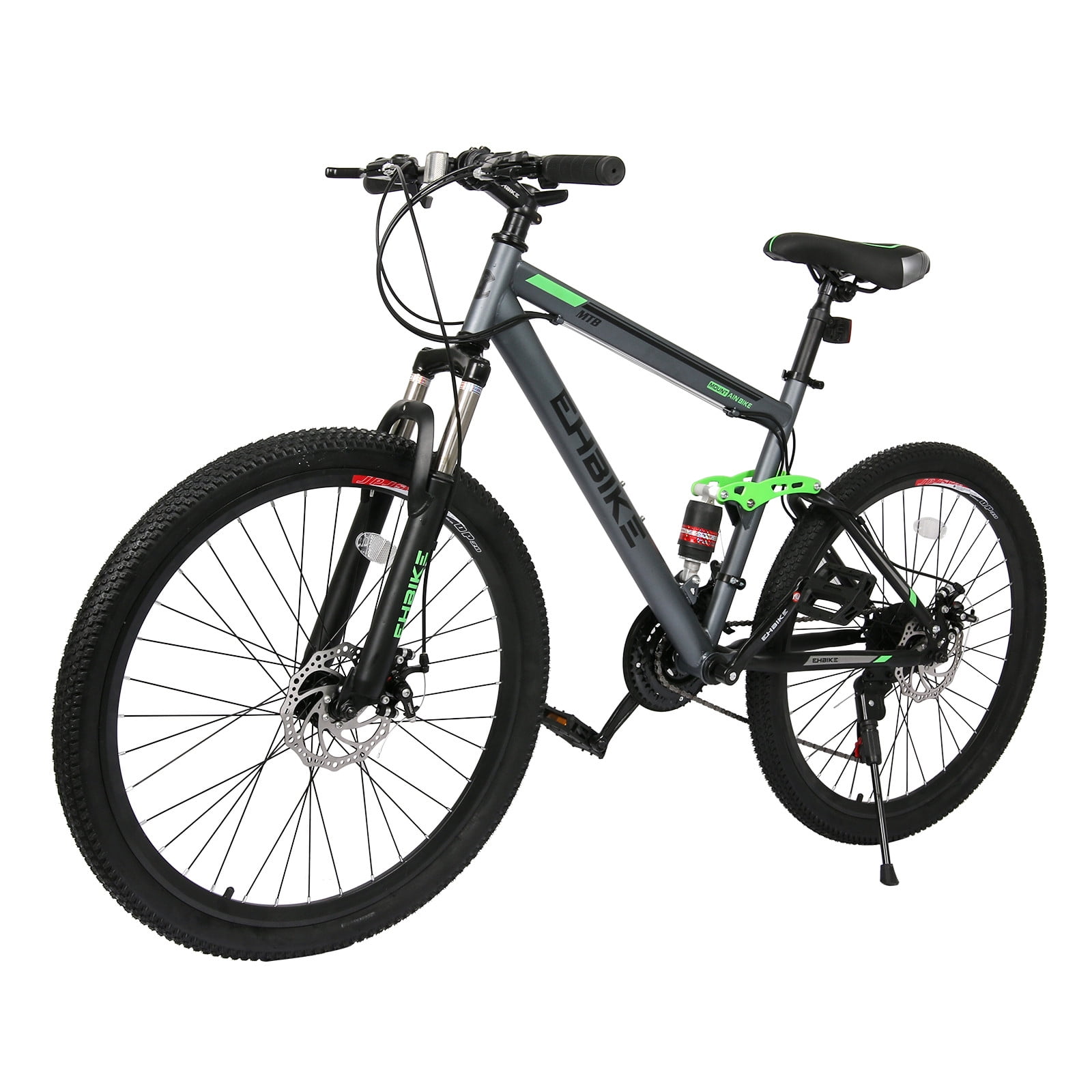 DZT1968 26 inch Adult Bikes-Mountain Bike-21 Speed Gray Bicycles for Mens  and Woman,High Carbon Steel MTB Frame