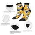 thumbnail image 5 of Rocae Blue Striped Sunflower for Premium Adult Socks,Comfortable, Breathable, and Durable Socks, Perfect for Everyday Wear, 5 of 7