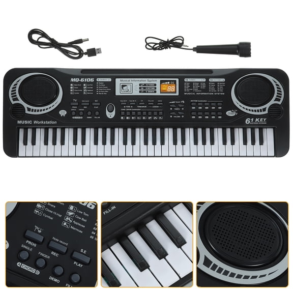 61 Key Electric Digital Music Keyboard for Beginner Portable Piano