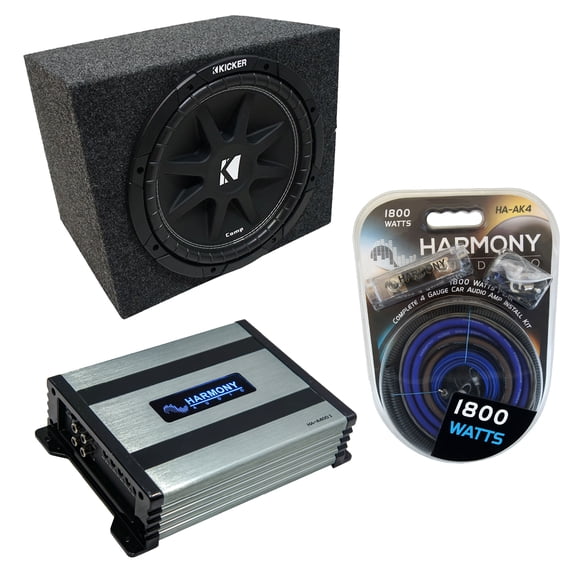 Universal Car Stereo Rearfire Sealed Single 10 Kicker Comp C10 Sub Box HA-A400.1