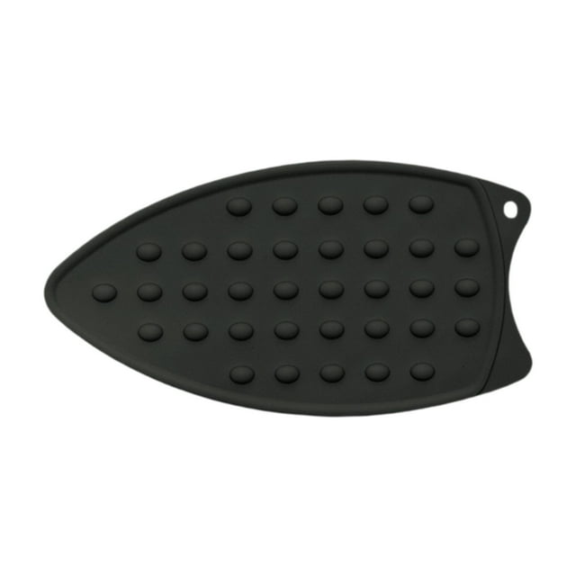 Padena de hierro de silicona más gruesa fácil de usar con orificio de pared almohadilla anti -escalado resistente al calor para el calor para la tabla Negro