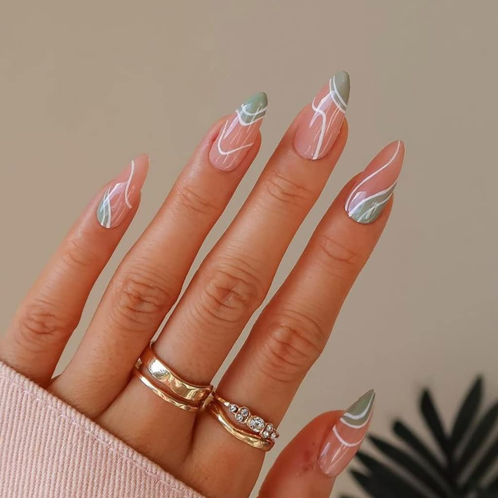 Buy Pipa Bella by Nykaa Fashion Minimal Stick On Nails with Pink and White  Swirls Online