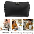 thumbnail image 3 of Unique Bargains 1 Pcs Makeup Bag Cosmetic Travel Bag Waterproof PU Leather Case Makeup Bag for Women L Size Black, 3 of 6