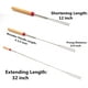 thumbnail image 2 of Palitos para asar malvaviscos Mango de madera Juego de 8 Smores Pinchos Tenedores telescópicos 32 pulgadas con bolsa portátil para Hot Dog Campfire Estufa de camping Herramientas para barbacoa Ormromra HMHZ212, 2 of 8