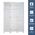 thumbnail image 5 of FDW 3-Panel Room Divider White Foldable Wooden Screen for Home Office Bedroom Restaurant 67.7" x 16.9"(Each Panel),White, 5 of 7