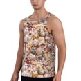 thumbnail image 2 of Easygdp Colorful Seashells Men's Tank Top, Sleeveless Muscle T Shirts, Breathable, Quick-Dry, Loose for Gym, Running, Fitness - Large, 2 of 9