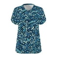 thumbnail image 5 of Plus Size 4X Women's Short Sleeve Tops Sale Under $10 Summer Casual Loose Print Blouse, 5 of 5