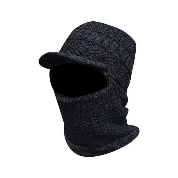 ZSQDM Soft Thicken Ski Hat Men Warm Hats Neck Warm Winter Hat Set Women Men Knitted Cap Scarf Set beanie Hat Holder Bomber Hats Gas Cap Replacement