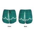 thumbnail image 5 of Xecao's ECG Wave for a double-layer running short for women, perfect for gym, tennis, and more, featuring a convenient pocket., 5 of 9