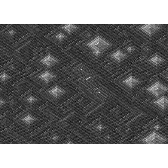 Ahgly Company Machine Washable Indoor Rectangle Transitional Charcoal Black Area Rugs, 2' x 3'