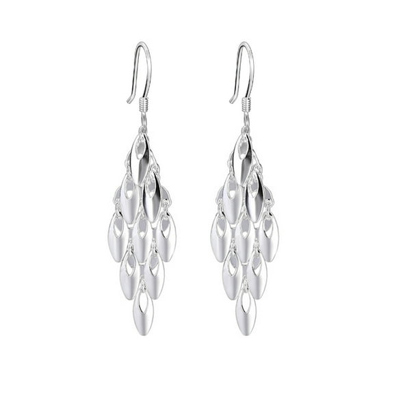 S925 Silver Dangle Earrings for Women - S925 Silver Sequin Tassel Women's Earrings - Suitable for Women, Wives & Mothers - Ideal for Daily Wear, Vacations, Parties & Holiday Gifts