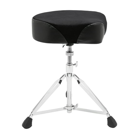 ChicHomey Drum Throne Thick Padded Seat Drummers Stool Guitar Chair w Height Adjust Black