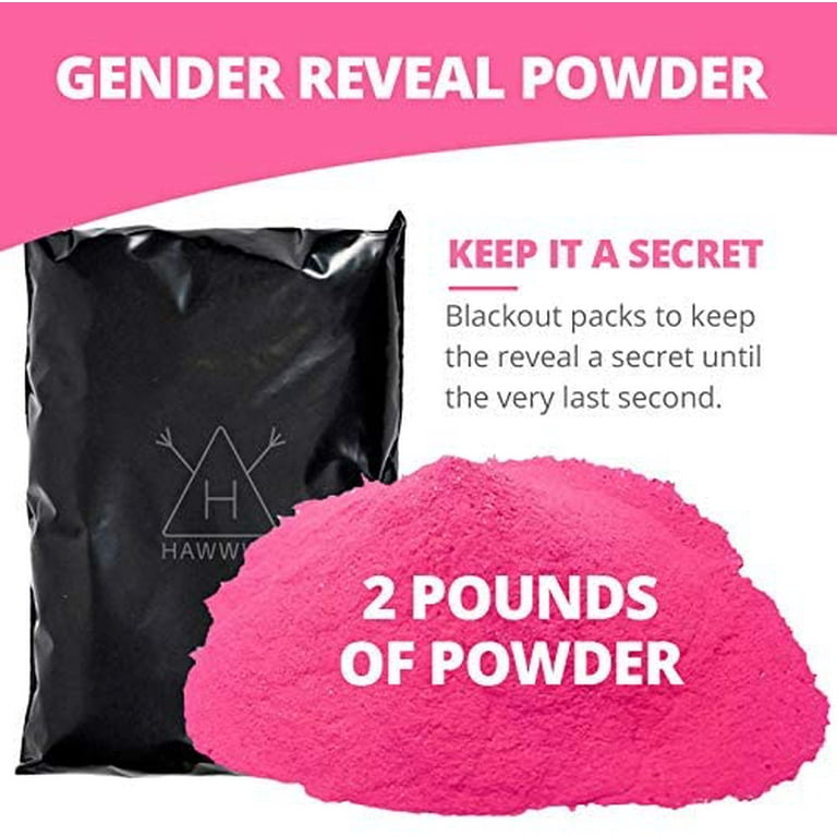 Hawwwy Color Powder (3) Pounds Pink, Blue, Yellow Packets of Colorful Powder, used for Color Run, Gender Reveal, Smoke