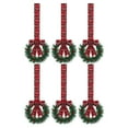 thumbnail image 5 of Mini Christmas Wreaths, 6Pc Small Holiday Decor for Cabinets, Christmas Window Wreath Decor, Festive Greenery Swag, Door and Mantel Decor, Tabletop Christmas Arrangement, 5 of 6