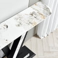 thumbnail image 3 of Williamspace 47.2" Modern Console Table, Sintered Stone Sofa Table Narrow Long Entryway Table with Metal Base, Exquisite Shaped Accent Table for Hallway Entrance Corridor Living Room Office, Black, 3 of 6