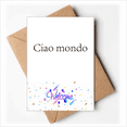 thumbnail image 1 of Hello World Italian Art Deco Fashion Welcome Back Greeting Cards Envelopes Blank, 1 of 3