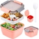 thumbnail image 1 of Lonchera de 1500 ml con compartimentos, lonchera, lonchera con 3 compartimentos, lonchera para almuerzo, lonchera para llevar, lonchera para adultos Rosa, 1 of 5