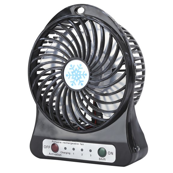 Con Ajuste de Viento de Tres Cuadras, Ventilador de Mesa Mini Escritorio de 1200 Mah, Ventilador de Mesa Recargable de Control Inteligente, paraescritorio de Cama Al Aire Libre